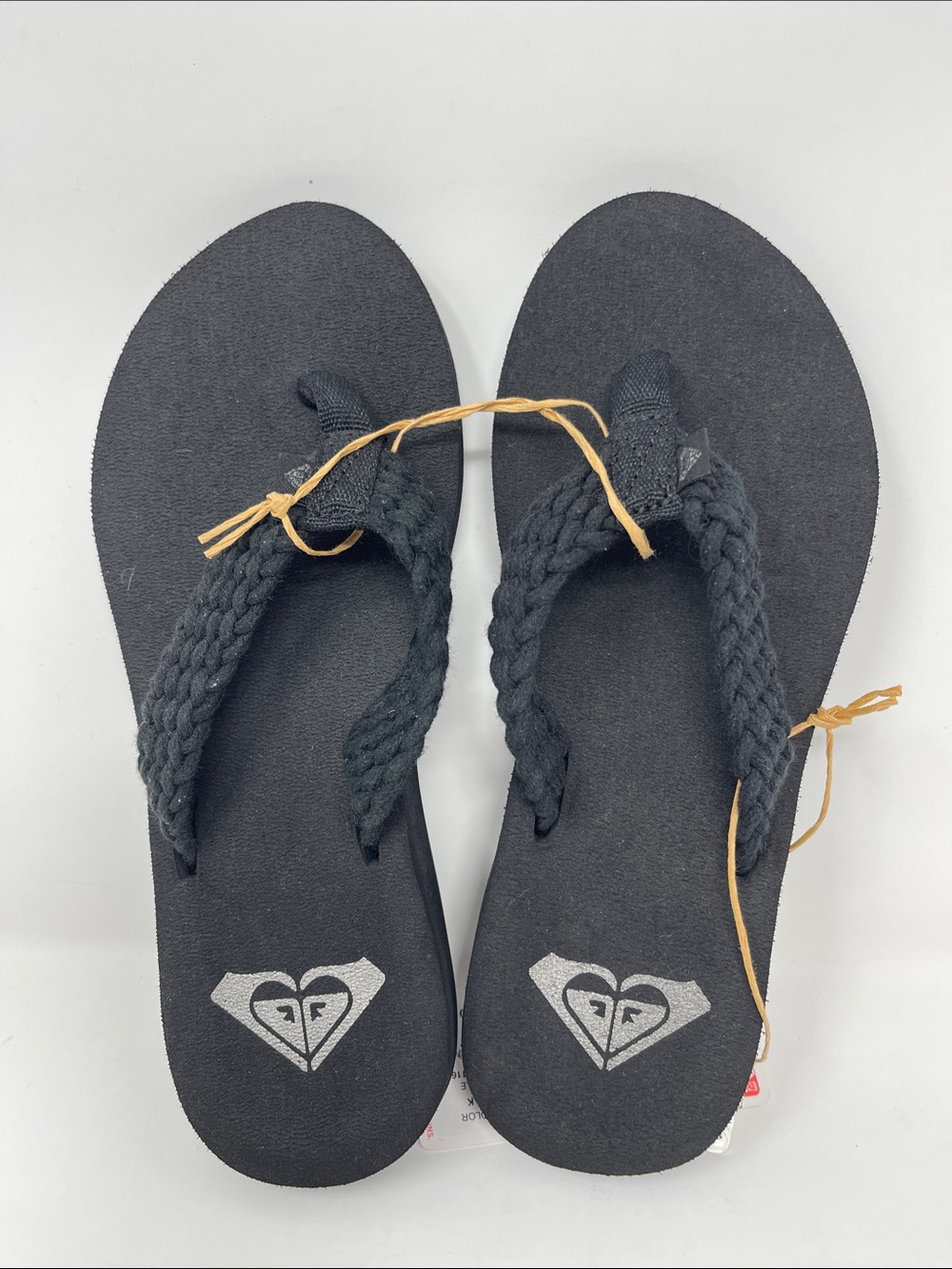 Roxy Women's Black Braided Thong Sandals